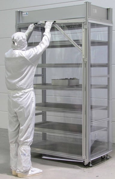 Storage and transport under cleanroom conditions