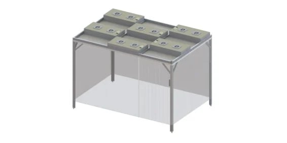 Aufbau Reinraum Softwallkabine